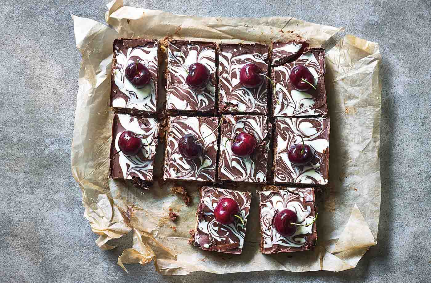 Chocolate, ginger and cherry tiffin recipe
