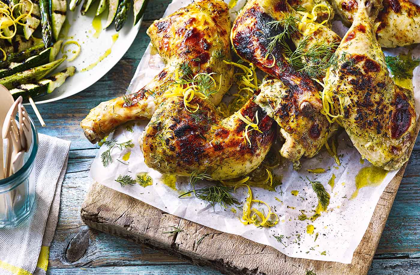 Dill and buttermilk chicken legs recipe
