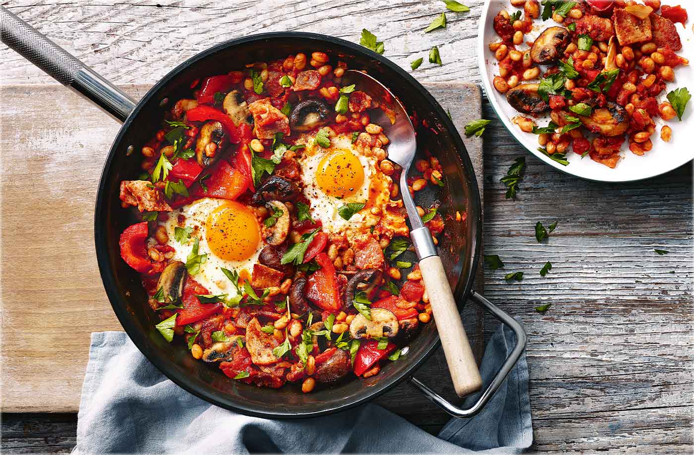 English breakfast shakshuka recipe