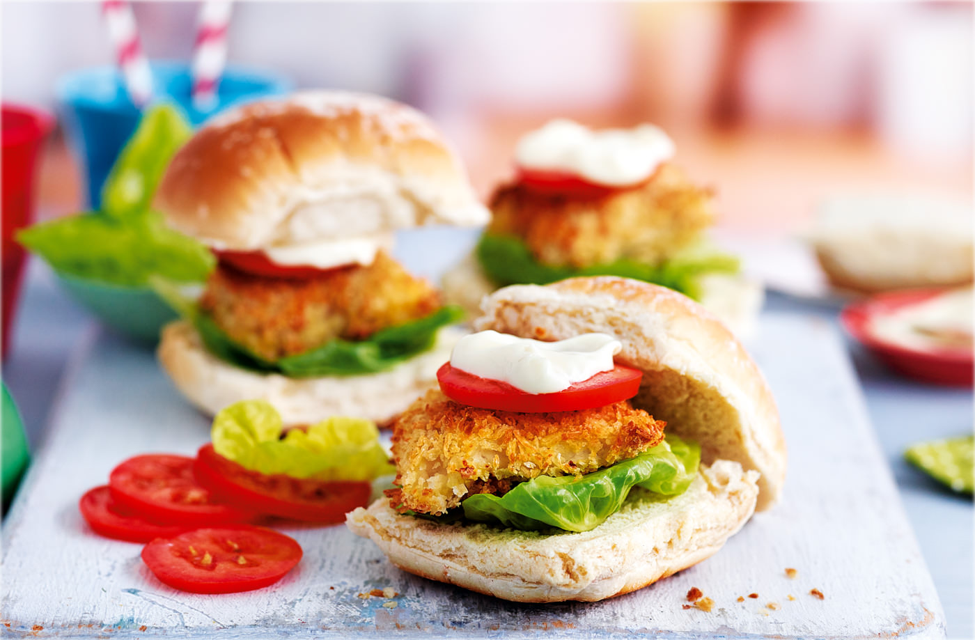 Baked fish burgers recipe