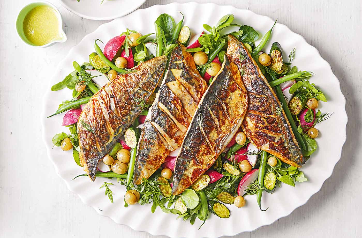 Gooseberry and mackerel salad recipe