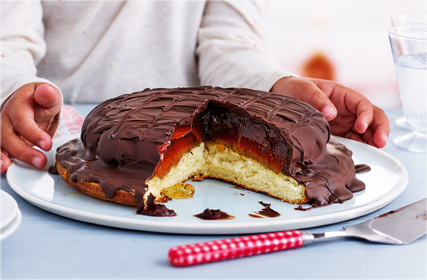Giant jaffa cake recipe