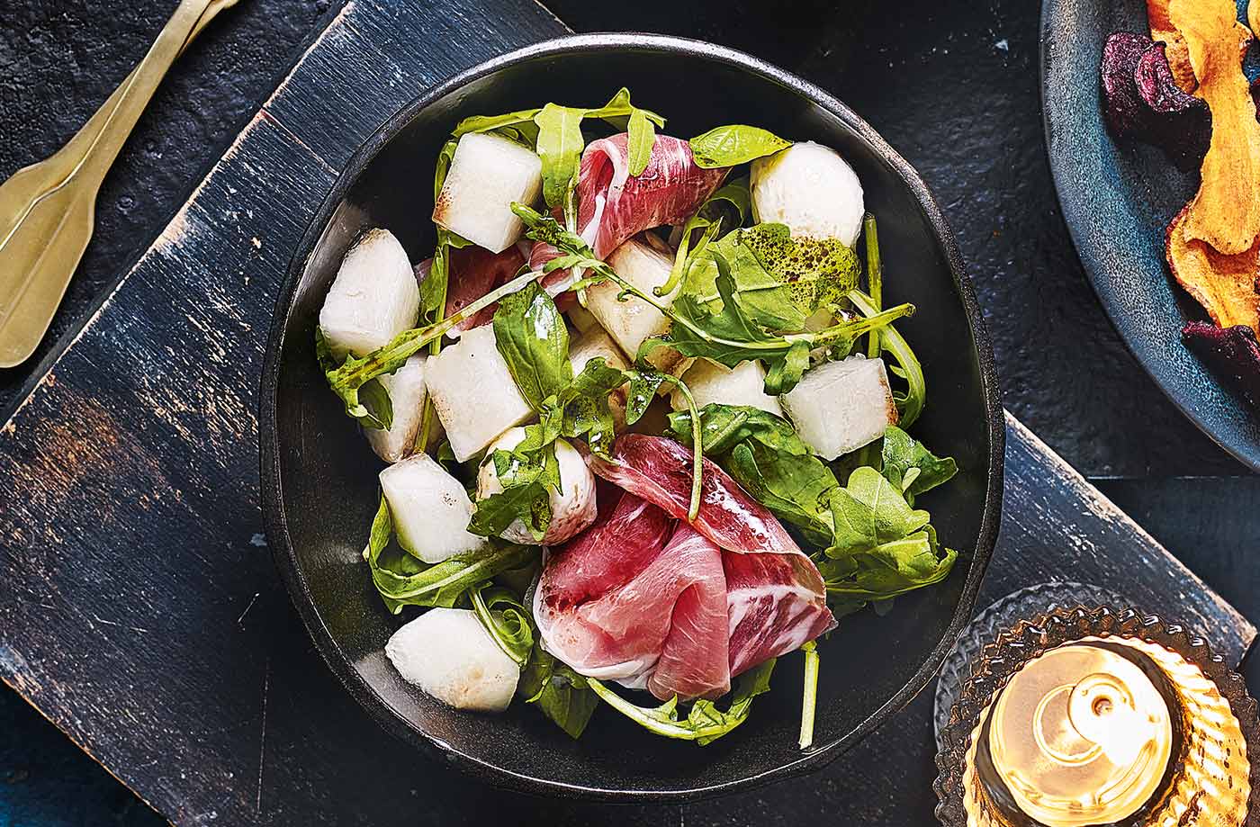 Melon and Parma ham bowls recipe