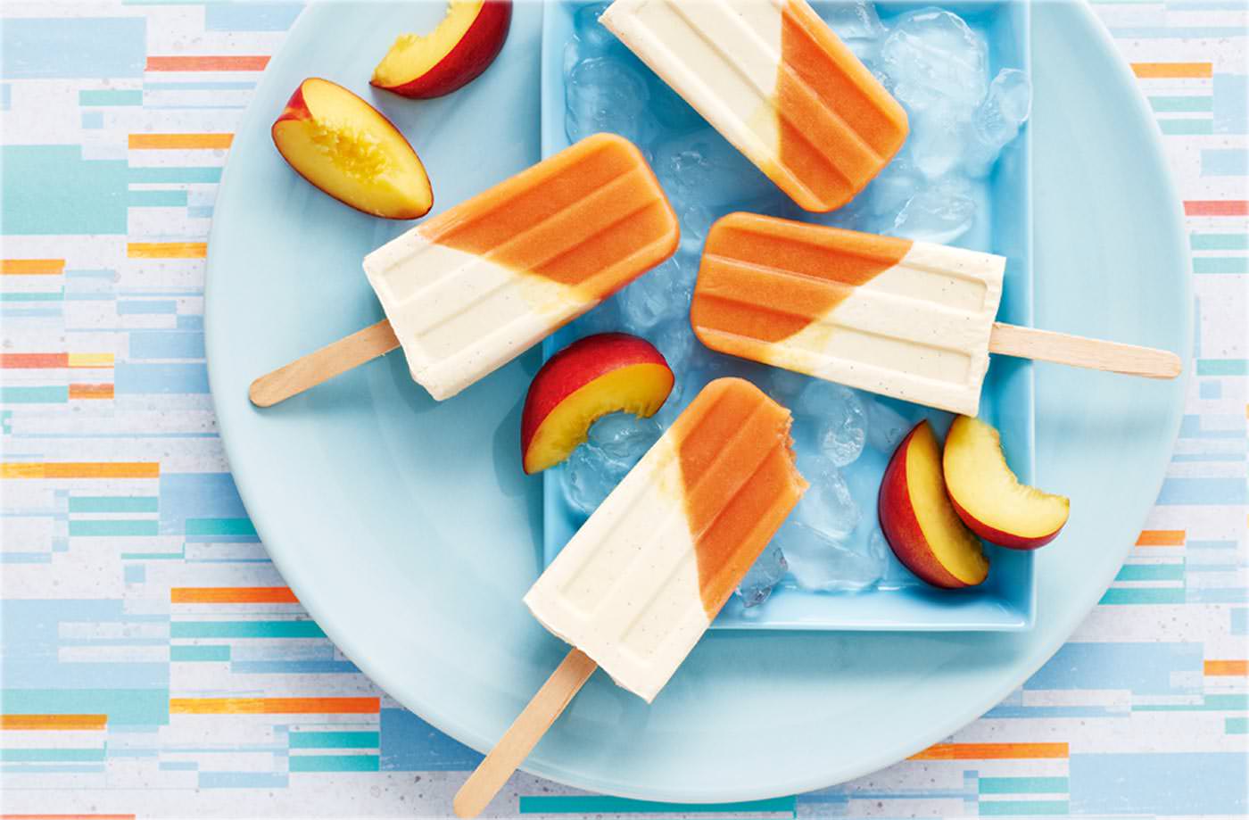 Roasted nectarine and miso pops recipe