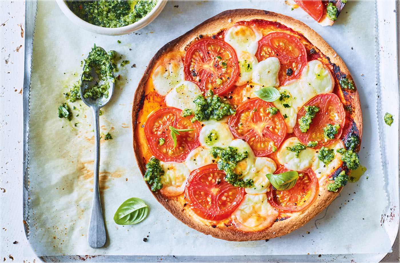 Cheat's Caprese pizza recipe
