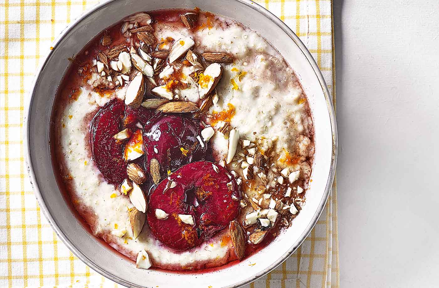 Plum and almond porridge recipe