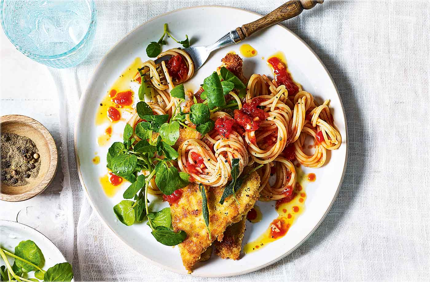 Pork Milanese and spaghetti recipe