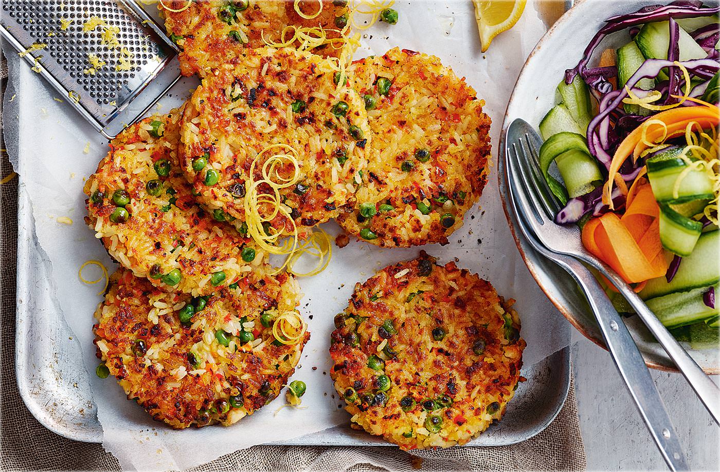 Prawn paella cakes recipe