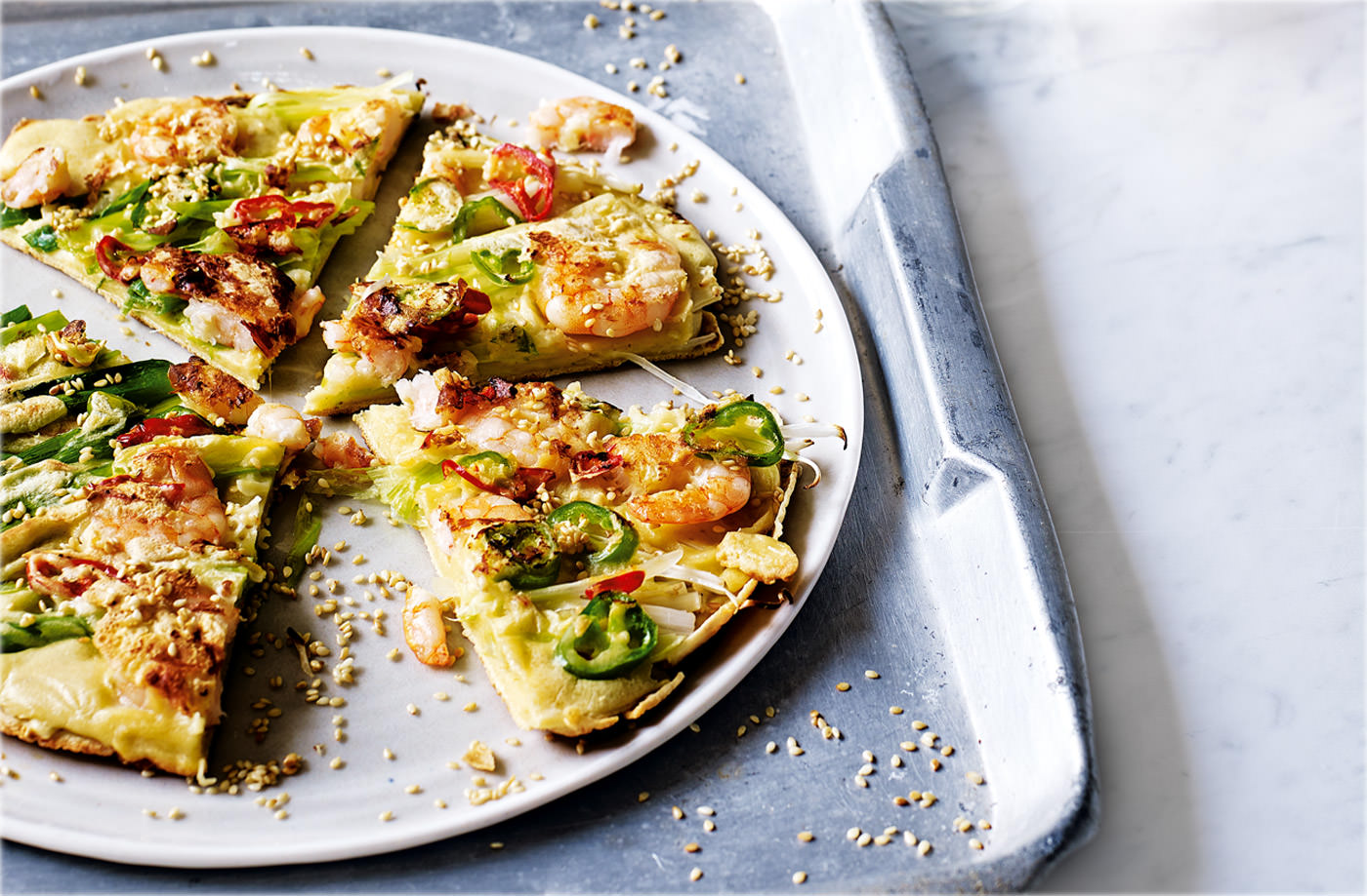 Korean prawn and spring onion pancake recipe