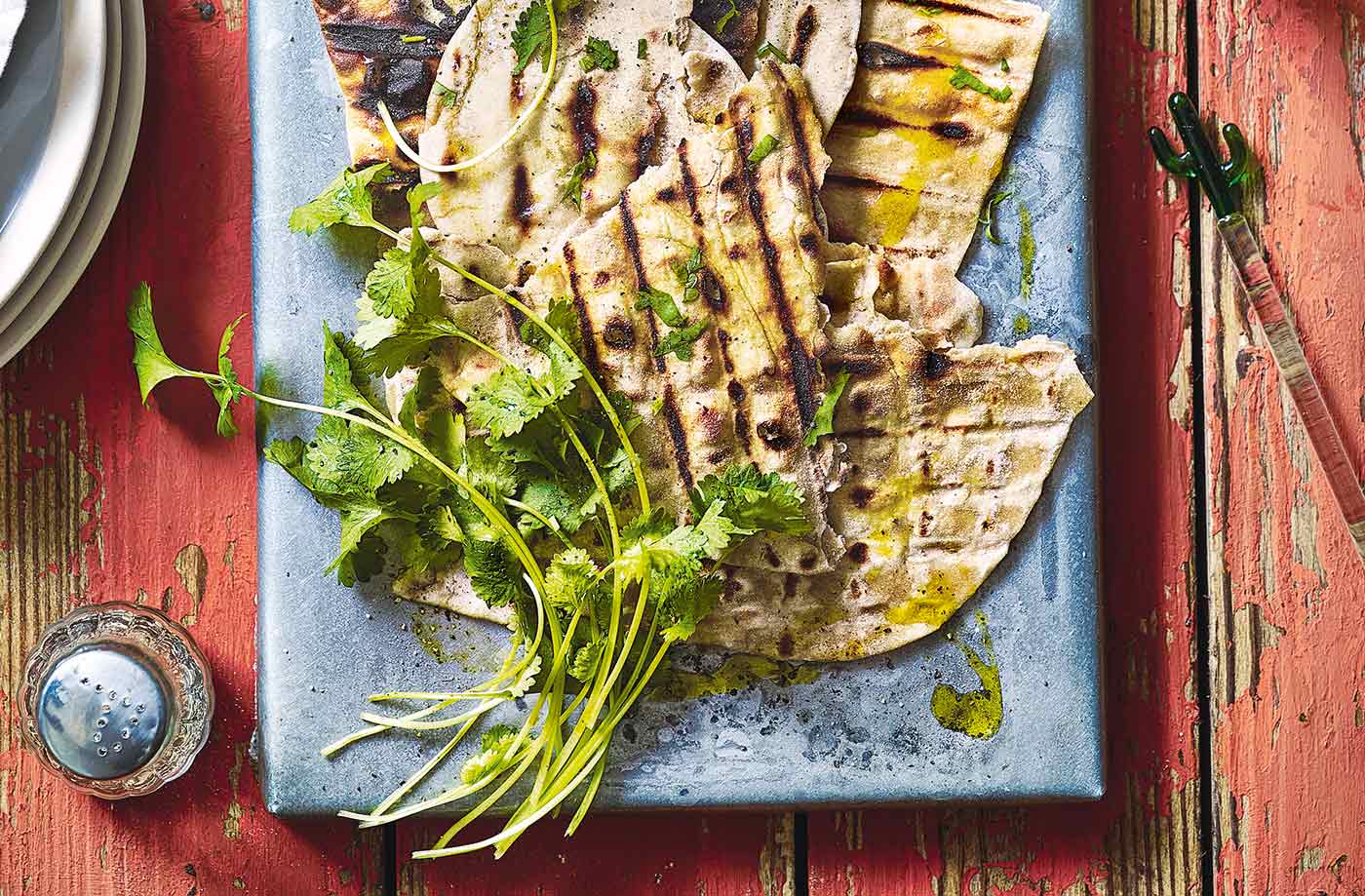Quick coriander flatbreads recipe