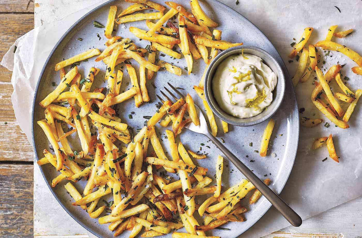 Rosemary fries with garlic mayo recipe
