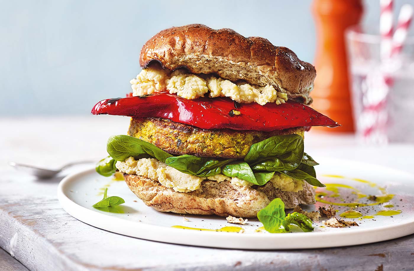 Spiced chickpea burgers recipe