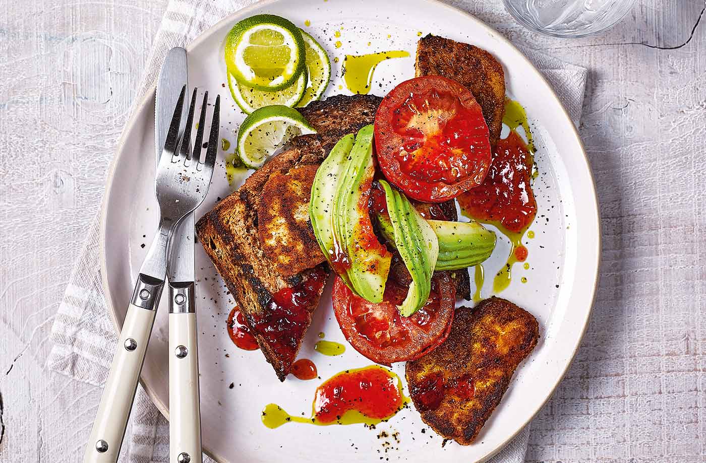 Spiced halloumi fry-up recipe