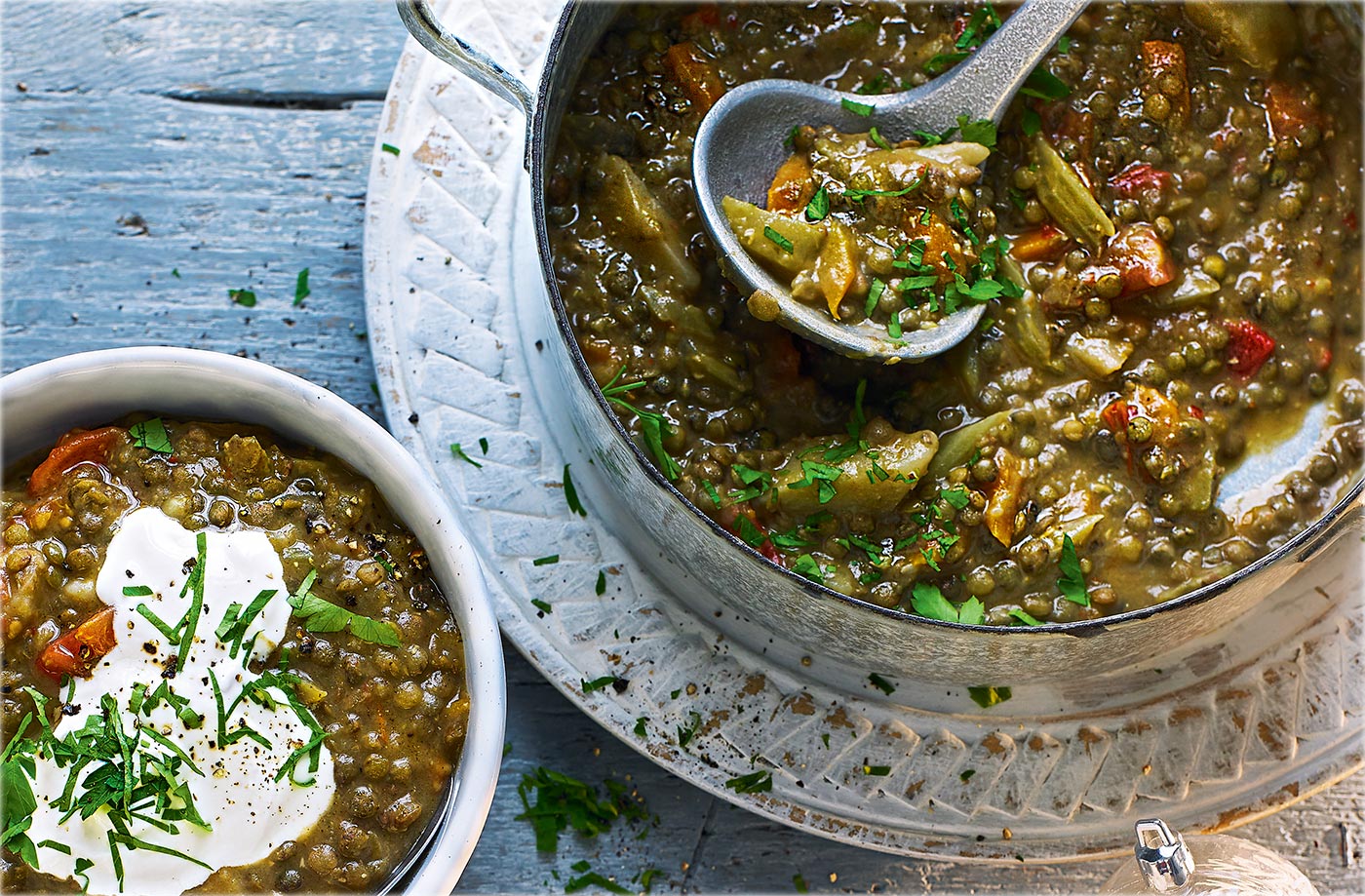 Spicy lentil stew recipe