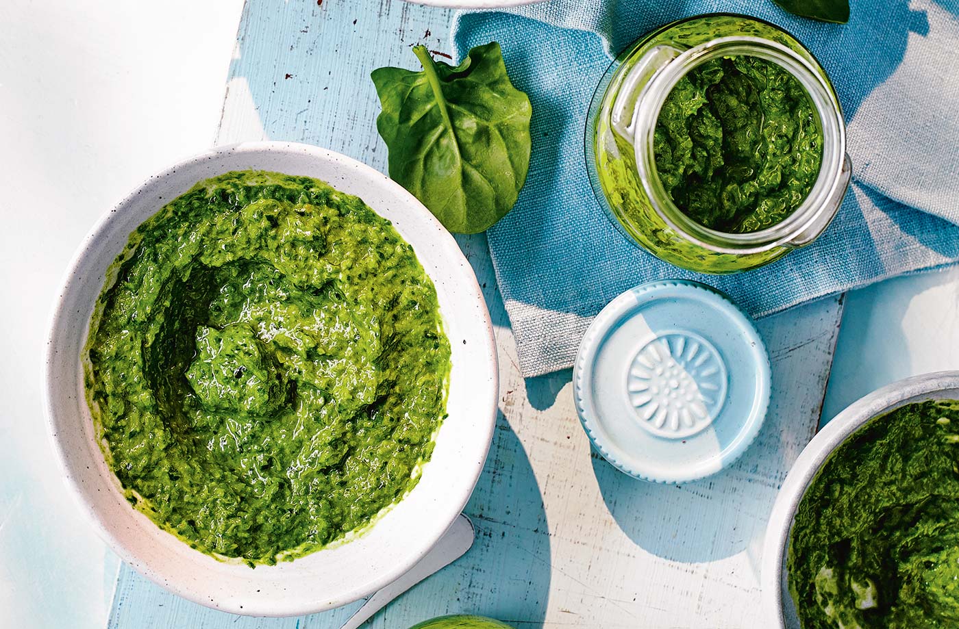 Spicy spinach sauce recipe