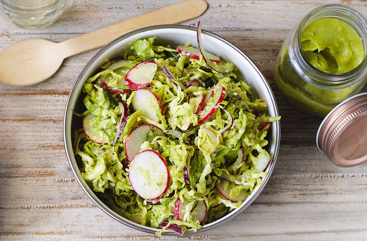 Sprout and radish slaw recipe