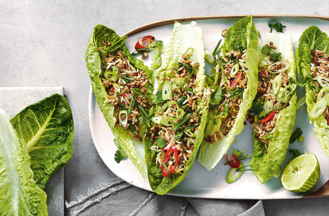 Thai pork lettuce cups recipe
