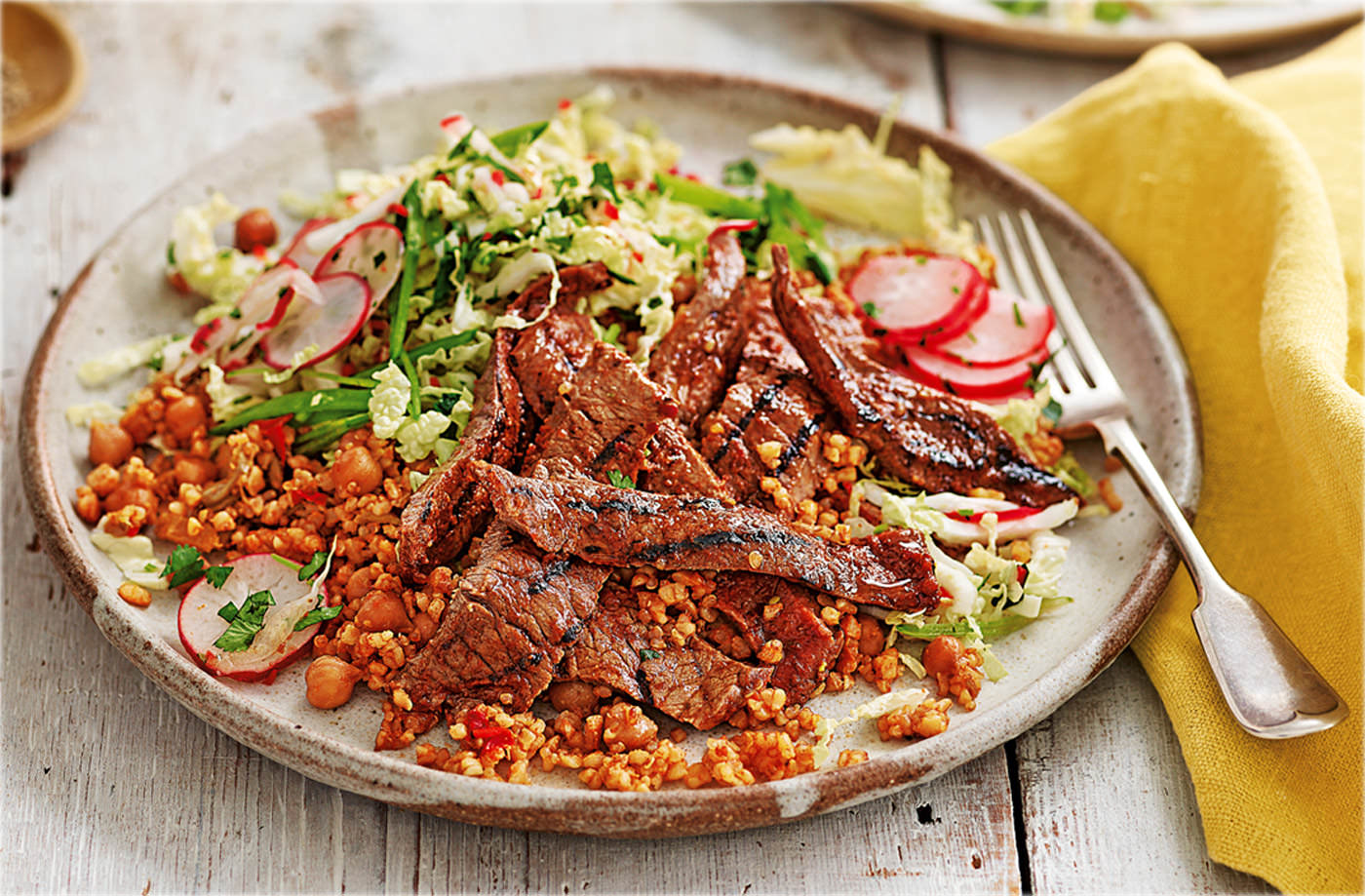 Thai steak with spiced Asian slaw recipe
