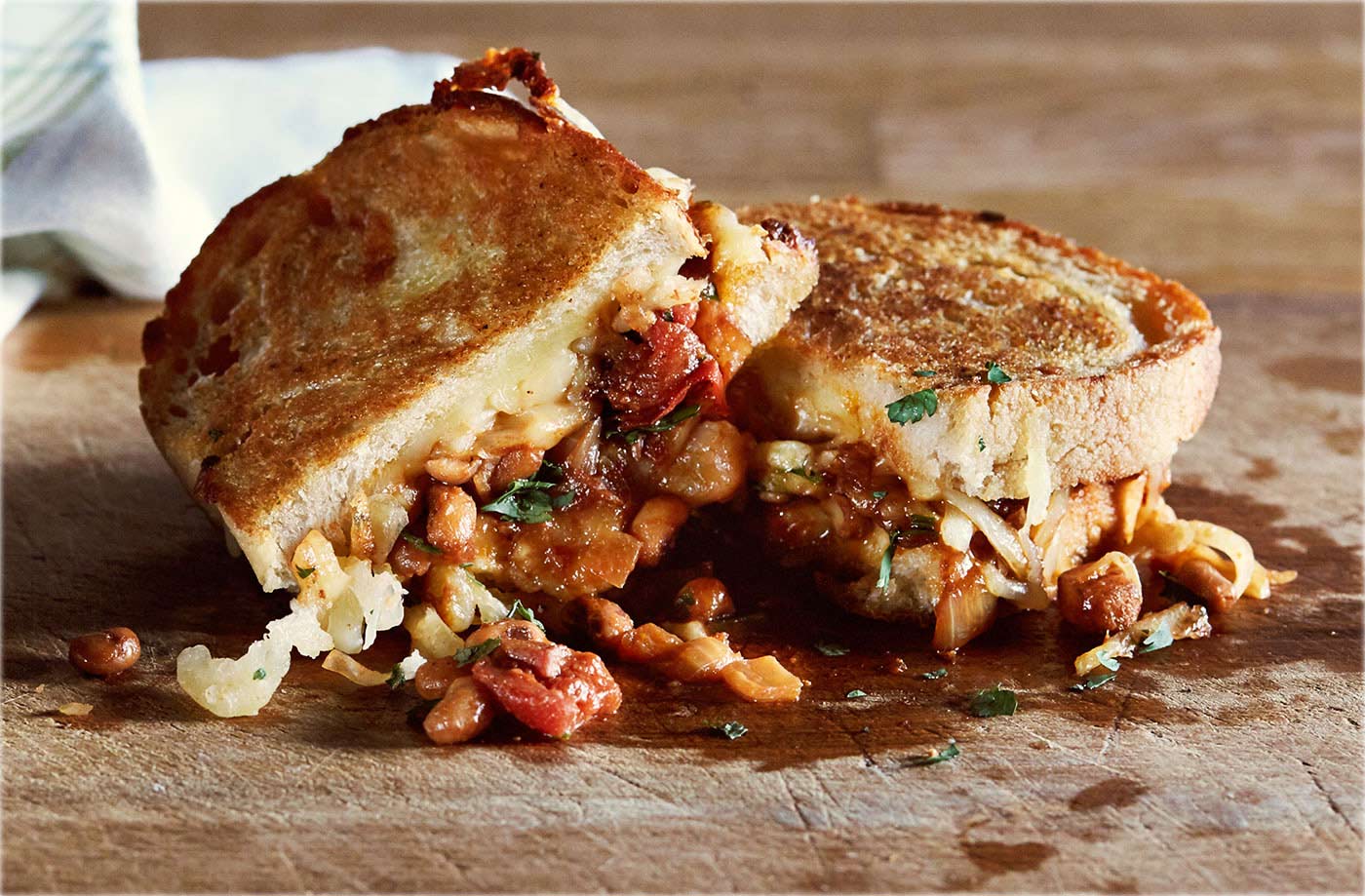 Boston bean Cheddar cheese toastie recipe