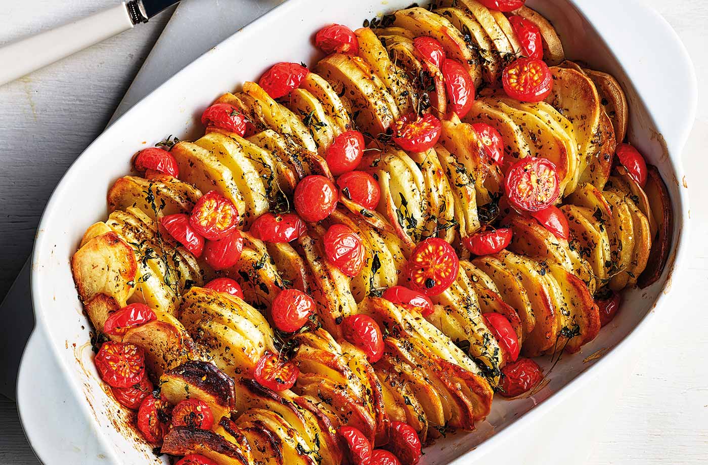Tomato and oregano potato bake recipe