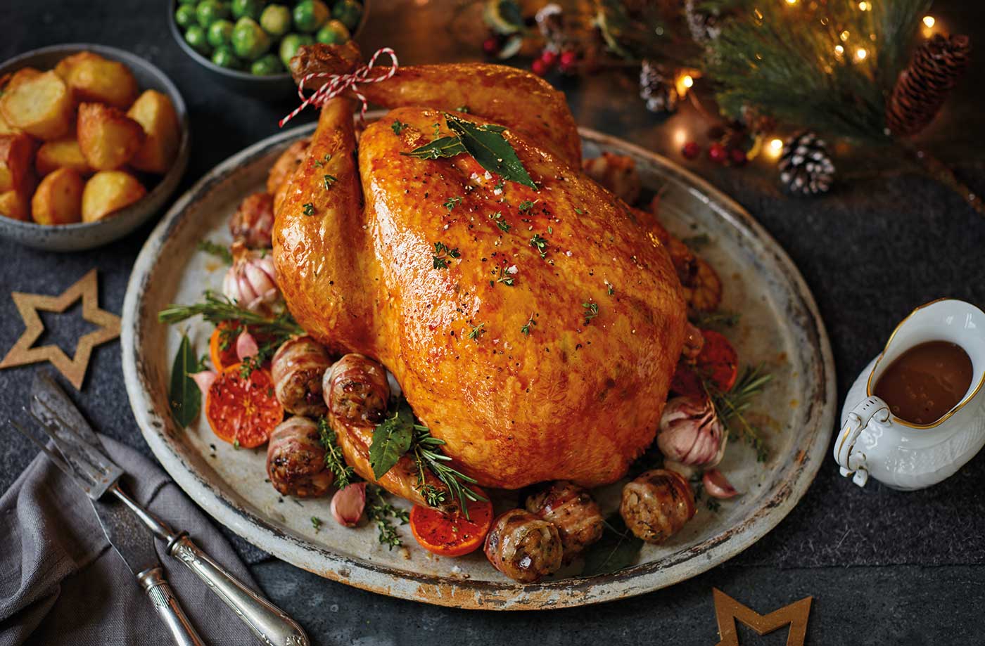 Christmas turkey with cranberry, chestnut and sage stuffing recipe