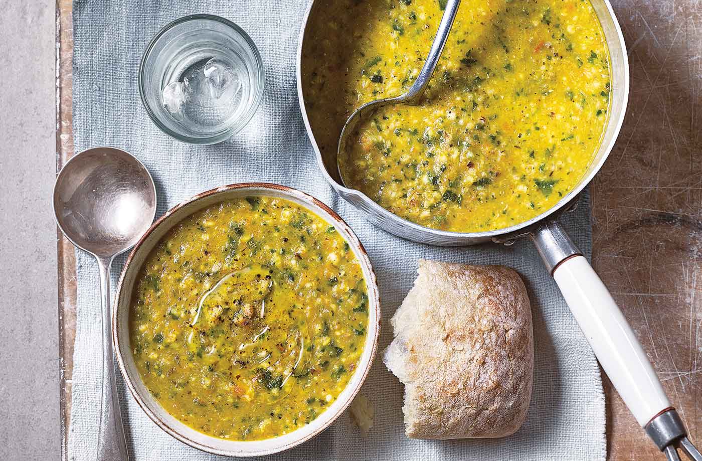 Veg and grains soup recipe