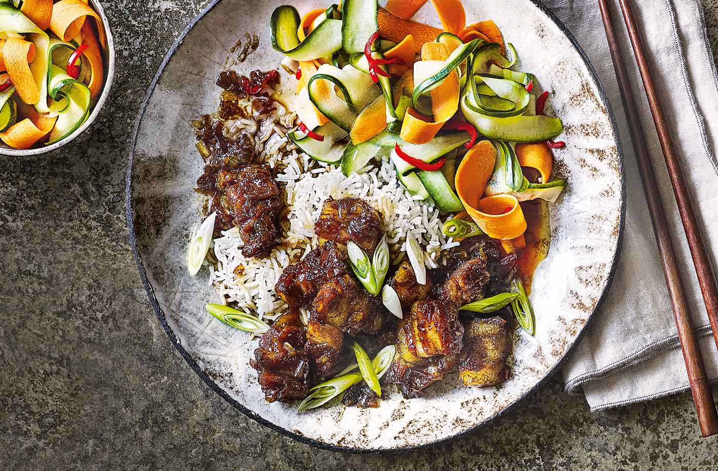Vietnamese caramel pork with pickled veg recipe