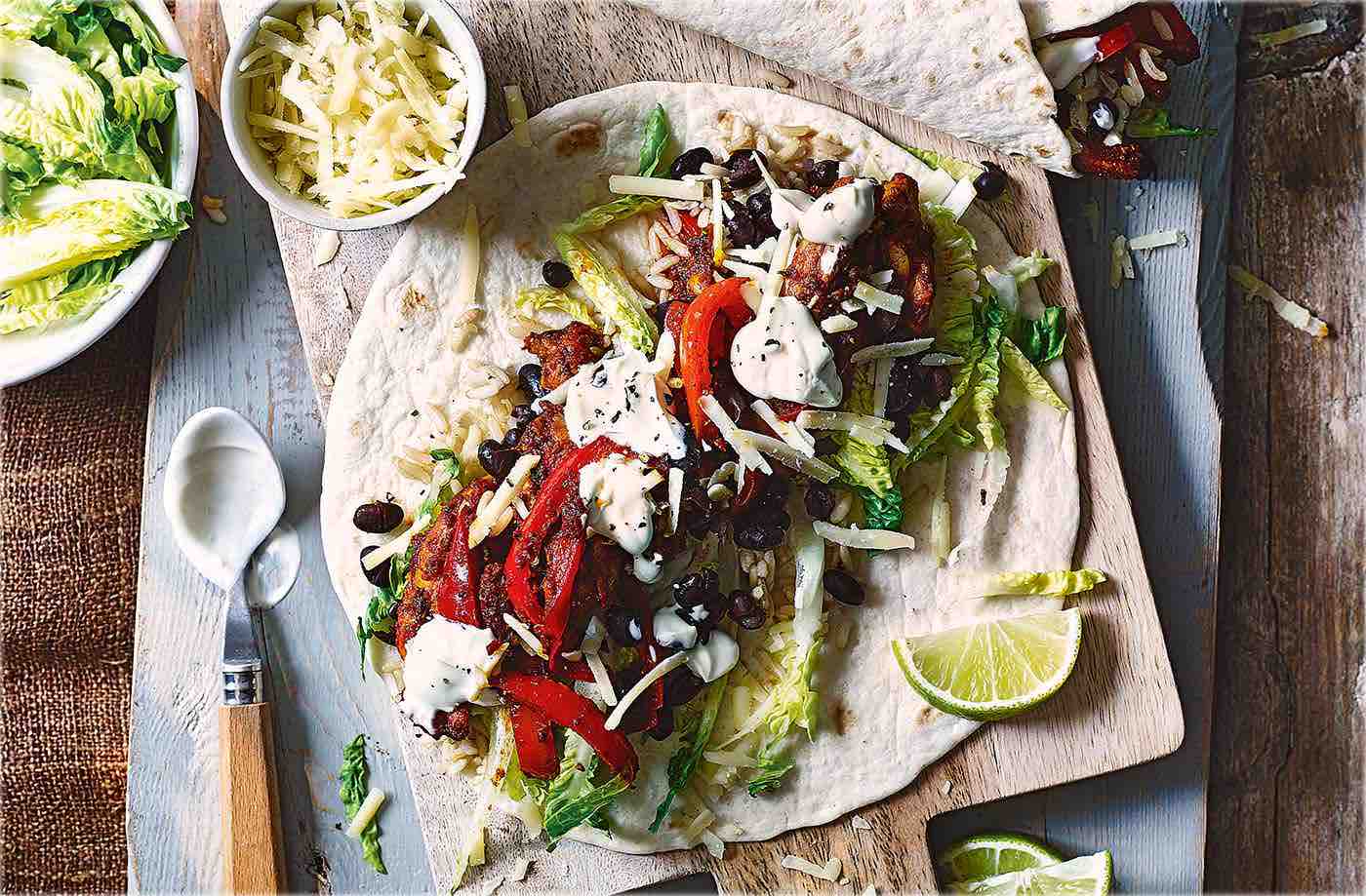 Build-your-own chicken burrito recipe