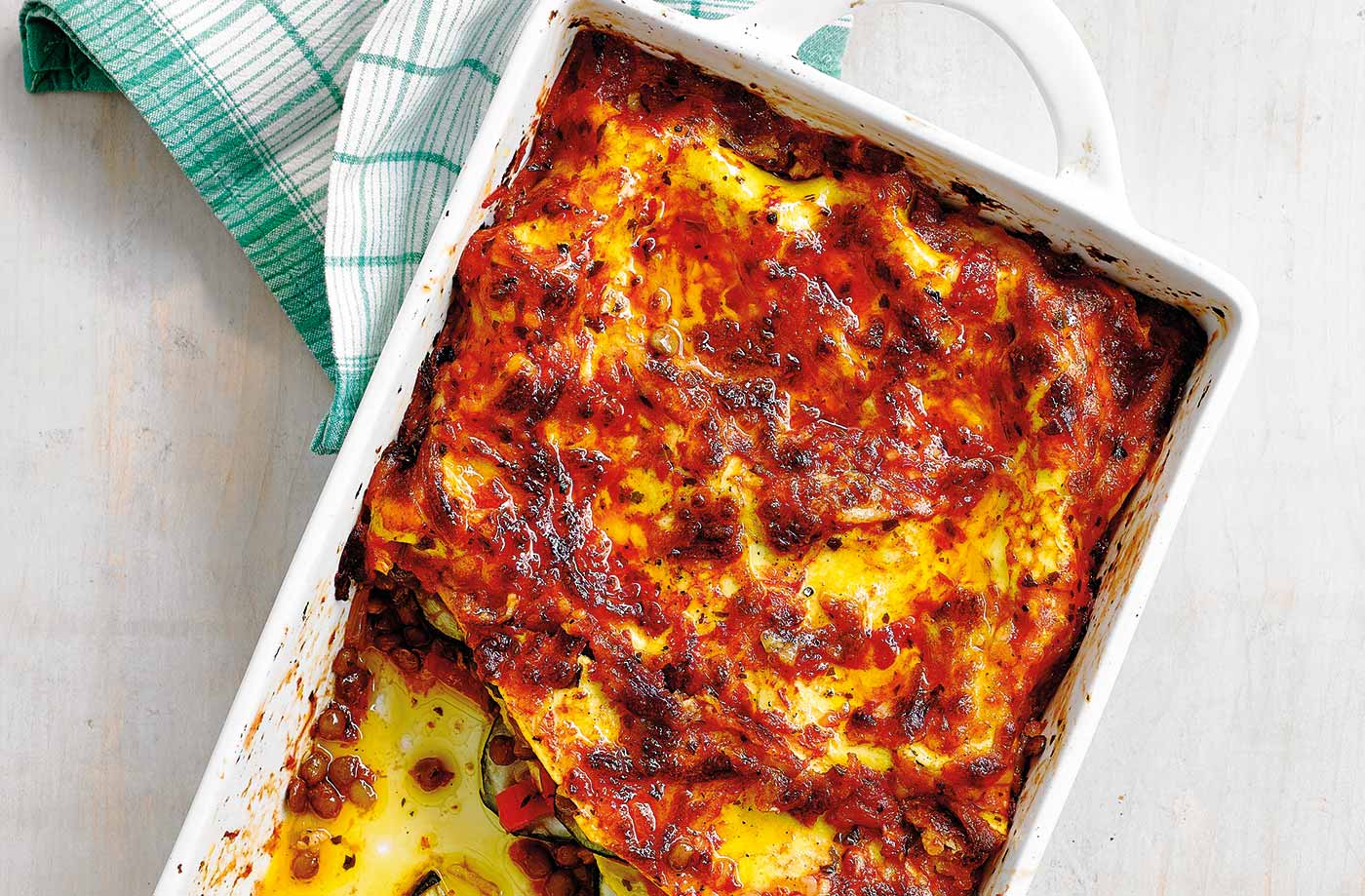 5-ingredient roasted ratatouille lasagne recipe