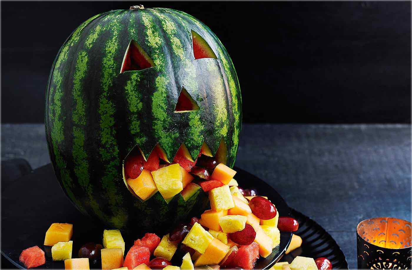 Watermelon jack-o'-lantern recipe
