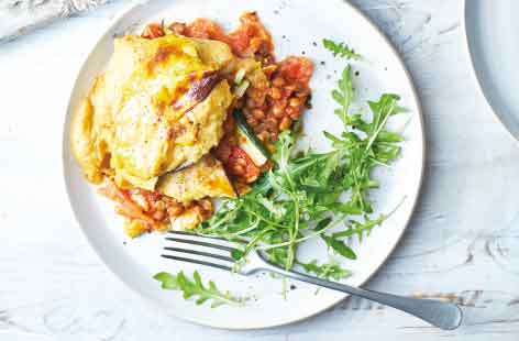 This vegan moussaka recipe swaps the white sauce normally used in this Greek favourite for an equally creamy, yet dairy-free butternut squash topping