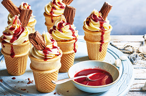 Summer wouldn't be complete without a classic '99' flake, and these ice cream cupcakes can be enjoyed whatever the weather
