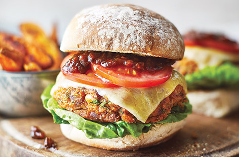 Try a new twist on veggie burgers with this easy baked bean burger recipe, made with mashed potato, herbs and budget-friendly baked beans