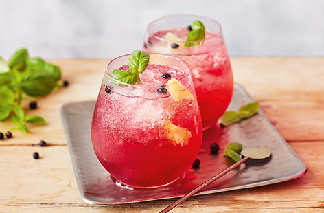 If you love a gin and tonic, you'll adore this fruity gin cocktail recipe. Bramble jelly, lemon, juniper and basil add plenty of flavour to a classic g&t for a fabulous summer thirst quencher.