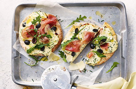 Craving takeaway pizza? Why not make your own instead with our speedy white pizza recipe that's ready in just 15 minutes?