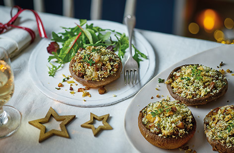 For a veggie starter on Christmas Day, try these simple chestnut-stuffed mushrooms. With a herby chestnut stuffing and crisp, nutty garlic breadcrumb topping, these are a great fuss-free way to start the festivities.