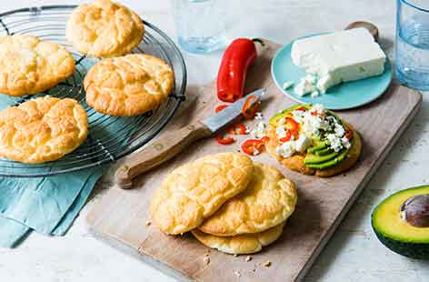 Fluffy, pillowy and delicious, these puffy cloud breads taste light as air and are totally gluten-free. Made with just three ingredients, these clever egg puffs can be served as a tasty snack or used in place of normal bread.
