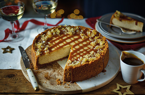 For a showstopping Christmas dessert, try this impressive gingerbread cheesecake recipe. A rich, creamy baked cheesecake is given a festive makeover with seasonal spices, ginger nut biscuit base and a drizzle of caramel sauce to finish. 