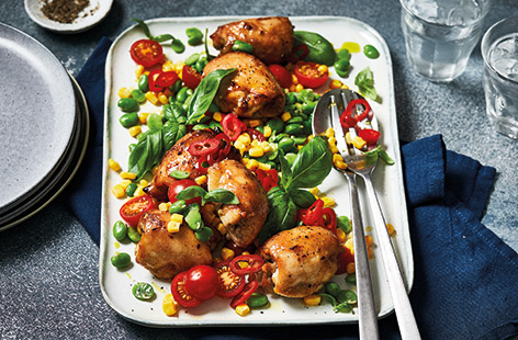 Peanut butter and jelly is an American favourite – try a new twist on this nutty-sweet flavour combination with this marinated chicken thigh recipe