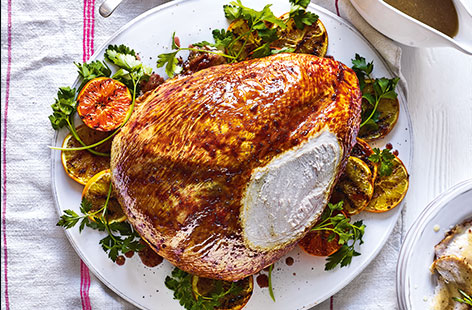 Serving Christmas turkey with cranberry sauce is a well-established festive tradition, but why not use it to make a sweet glaze instead?