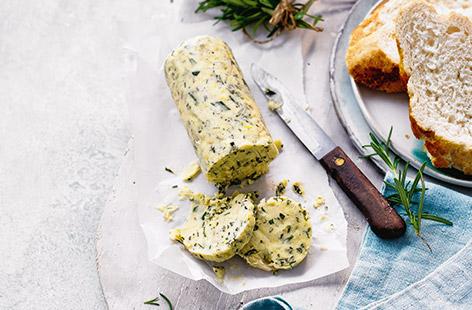 Have a go at flavouring butter with this easy rosemary and roasted garlic butter recipe, perfect for enhancing dishes with Mediterranean flavour