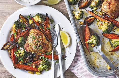 Take the stress out of dinner times with an easy chicken traybake recipe that's totally fuss-free