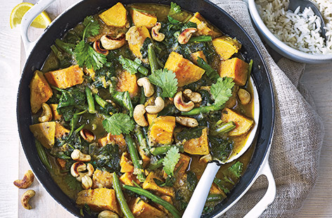 For a family dinner with a difference, try this Sri Lankan-inspired sweet potato curry recipe that's packed with warming spices.