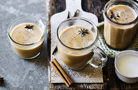 This hot toddy takes fragrant chai flavours to the next level, adding vanilla, almond milk and fiery dark rum to create the perfect autumn cocktail.