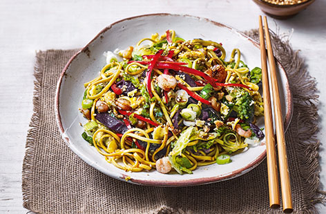 Yaki soba is a traditional Japanese recipe that's packed with flavour and is the perfect speedy family dinner idea
