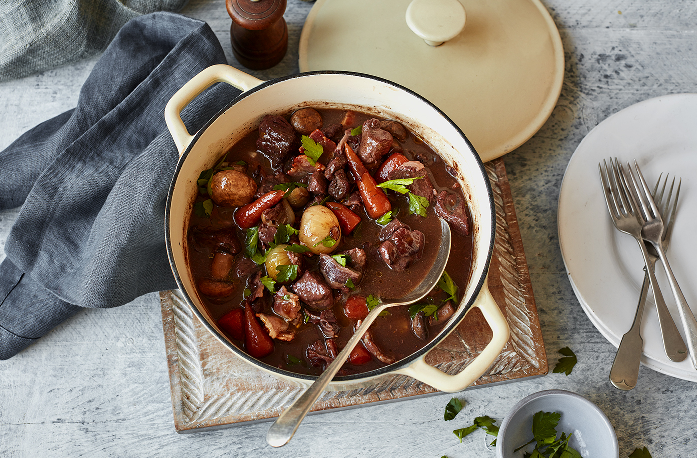 Slow-braised beef in red wine recipe