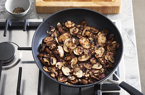 Prepare the mushrooms