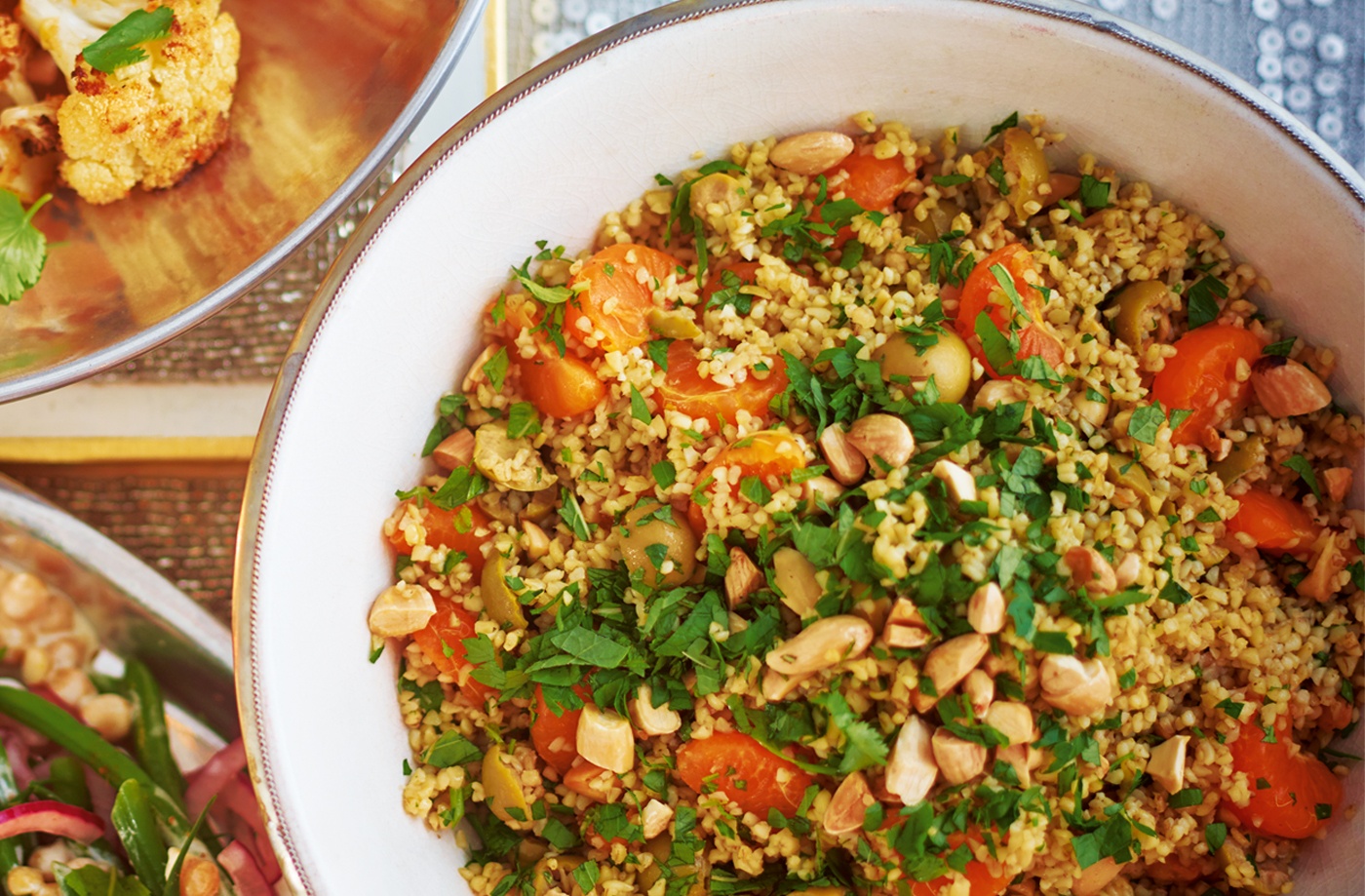 Bulgur wheat, almond and clementine salad recipe