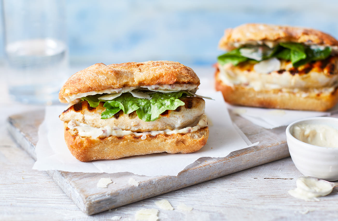 Chicken Caesar burger  recipe