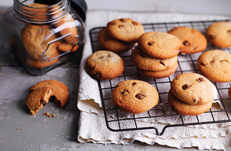 Adding malted milk powder gives these moreish chocolate chip cookies a natural sweetness and a distinctive rich, nutty flavour